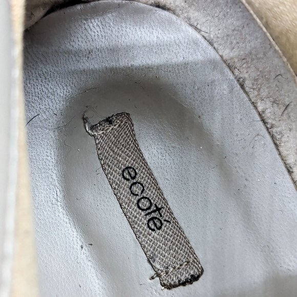 Free People X Ecote Women Low Western Cream Suede ankle Boots size 10 - Picture 4 of 12